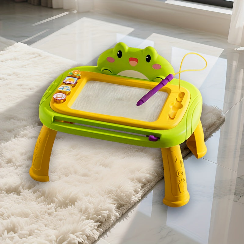 Kids Erasable Drawing Board with Storage Pink & Green