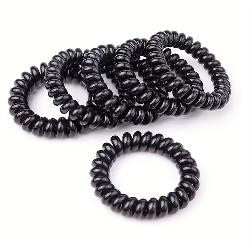 Spiral Hair Tie Waterproof Elastic Ponytail Holder Hair Accessories