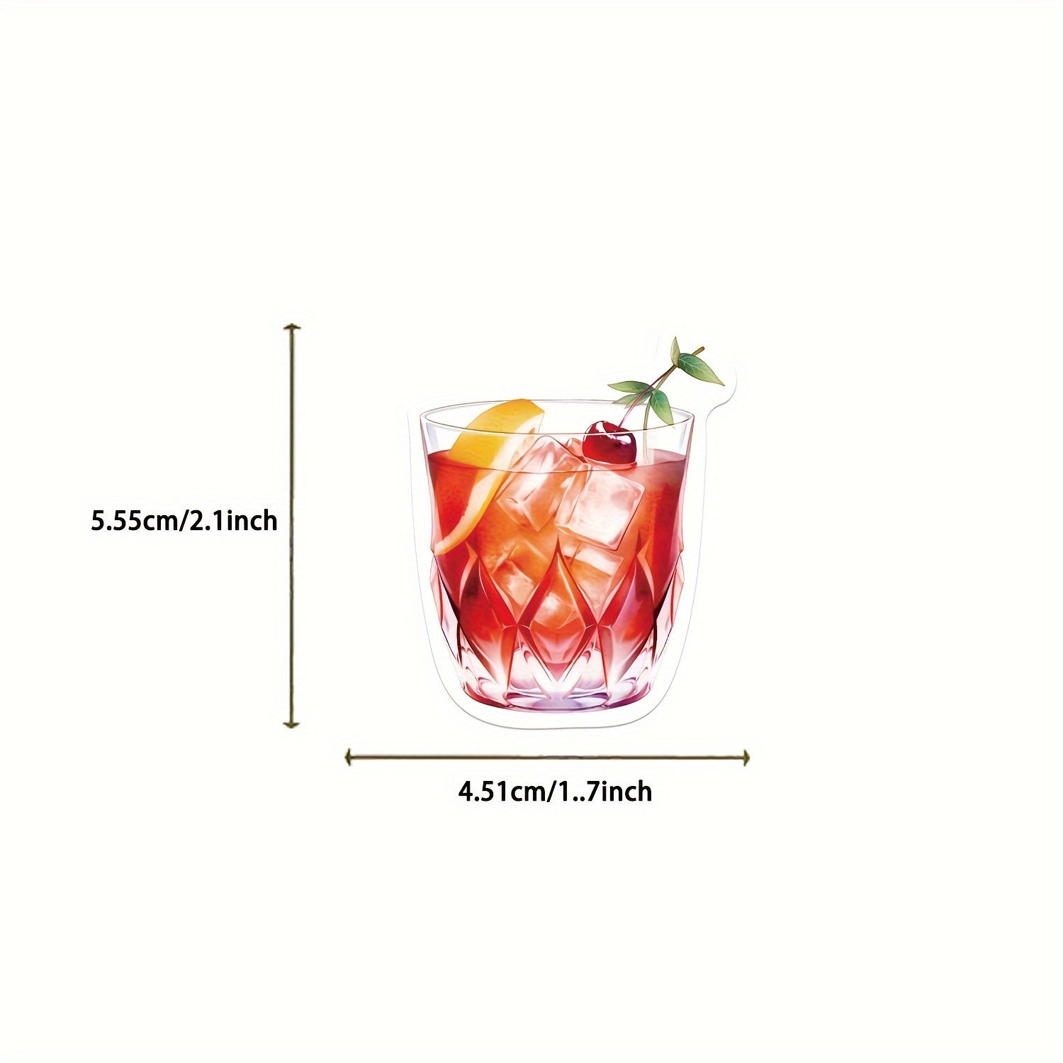 50pcs Watercolor Cocktail Vinyl Stickers Waterproof Decals for Laptops & More