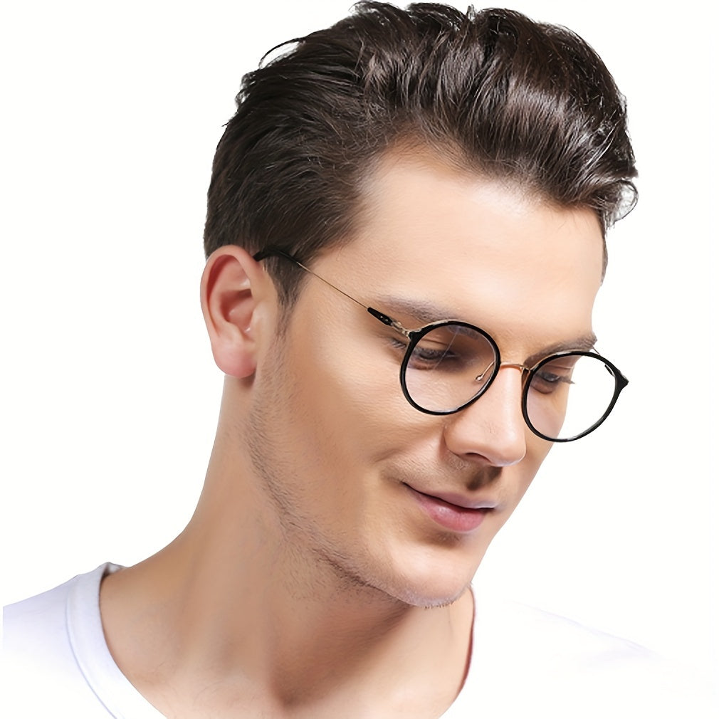 SOOLALA Vintage Inspired Round Reading Glasses For Men