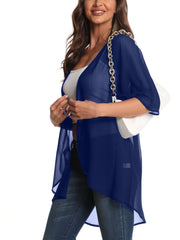 Sheer Cover Up Shirt Long Sleeve Rash Guard Swimwear