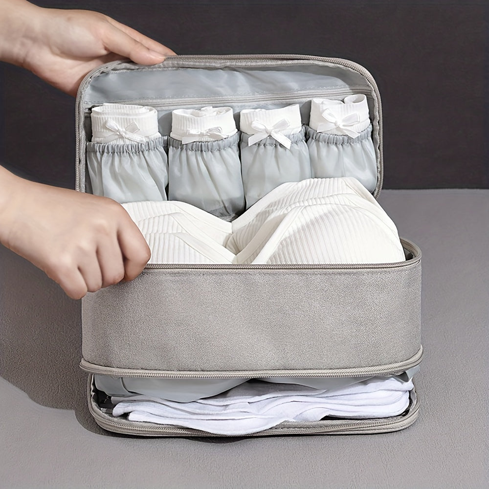 Portable Travel Underwear Bag Lightweight Zipper Luggage Bag