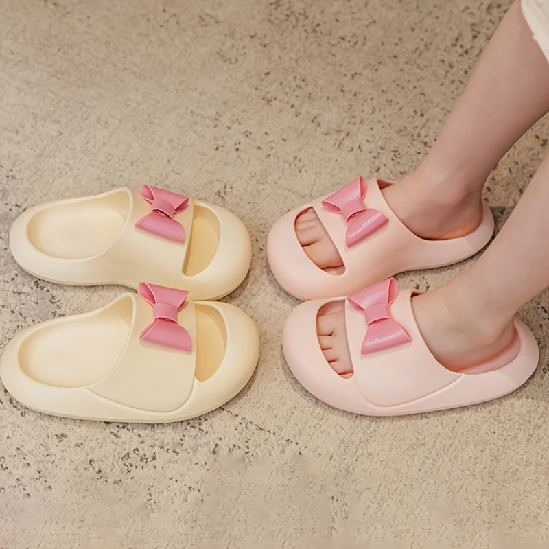 Girls Bowknot Slippers Non Slip Lightweight for Indoor Shower Pool