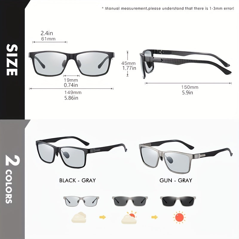 CoolPandas Photochromic Polarized Sunglasses Carbon Fiber Frame