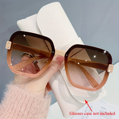 Oversized Square Sunglasses Casual Gradient Glasses UV400