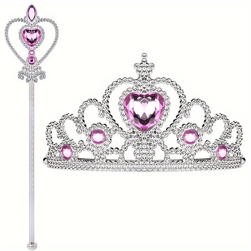 Girl's Cosplay Princess Crown Fairy Stick Dress Up Performance Accessory