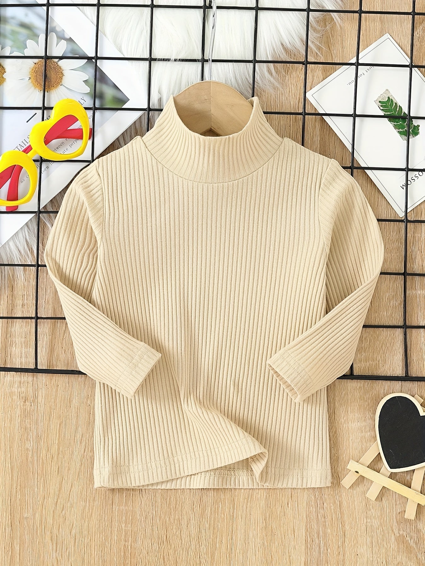 Baby Girl's Ribbed Cotton Bottoming Shirt