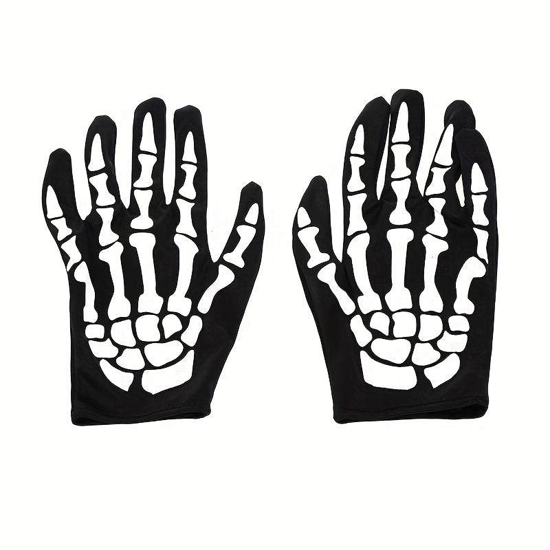 Horror Skeleton Ghost Costume Set with Gloves