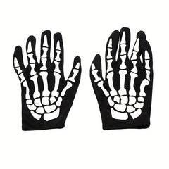 Horror Skeleton Ghost Costume Set with Gloves