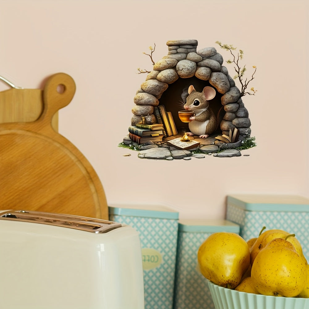 Mouse Hole Removable Waterproof Sticker for Wall Decor
