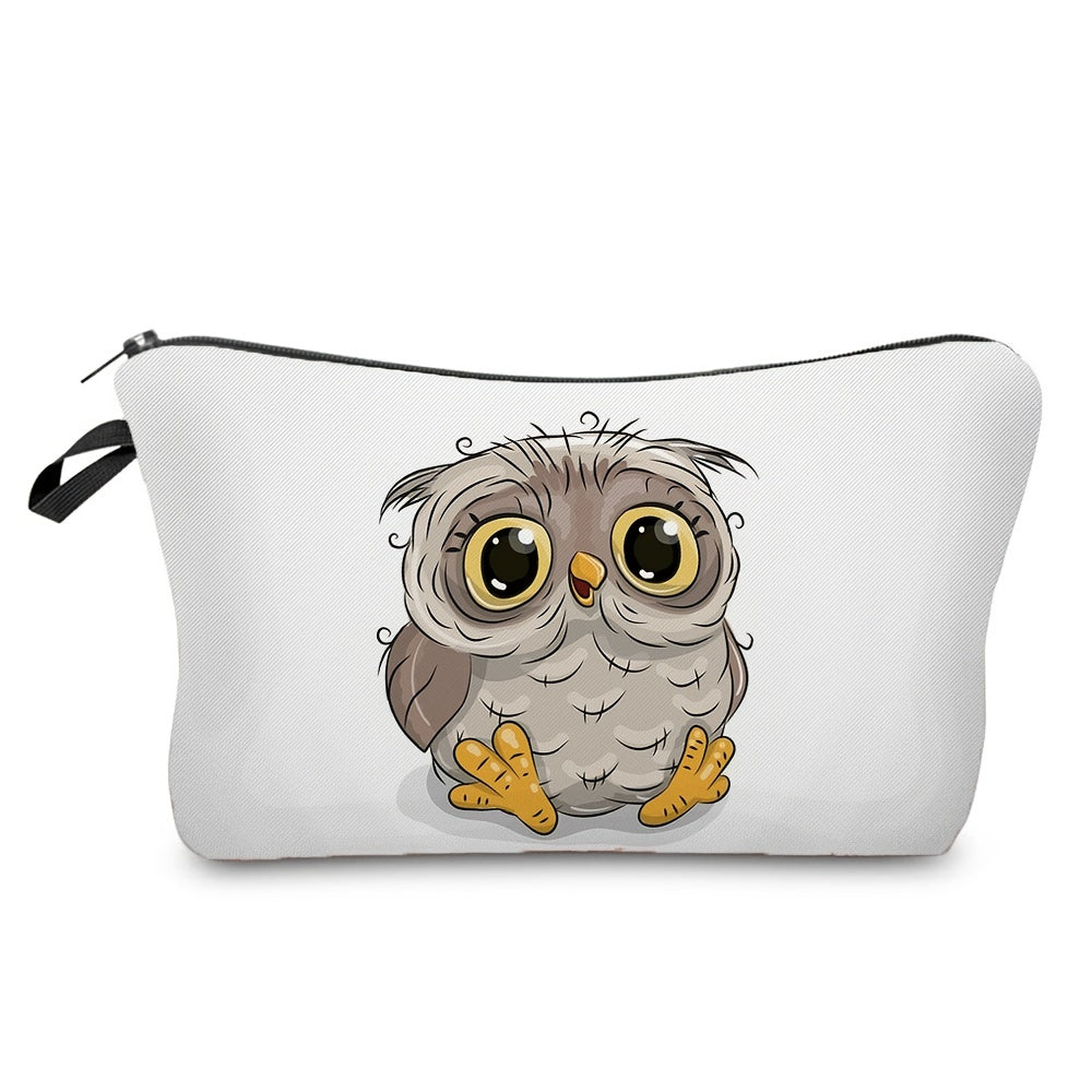 Owl Pattern Cosmetic Bag Foldable Makeup Storage Organizer Toiletry Wash Bag