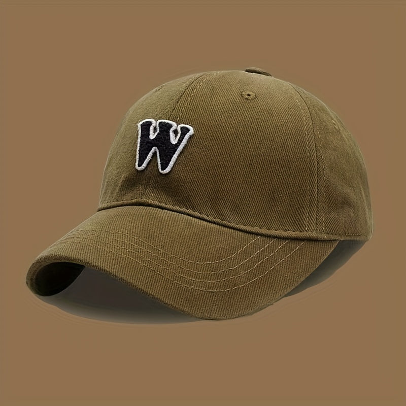 W Embroidery Baseball Cap Casual Women Sun Hat Outdoor Sunscreen Sports Hats