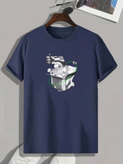 Pattern Print Men's Sports T-Shirt Graphic Tee Summer Outdoor Clothing