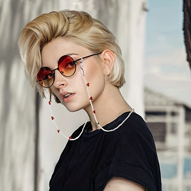 Crystal Cherry Glasses Chain Lanyard Retainer