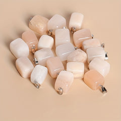 Cubic Raw Stone Pendant Necklace DIY Jewelry Accessory