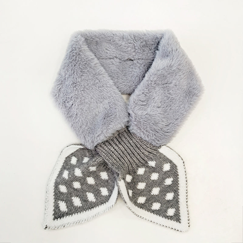 Plush Neck Scarf Soft Warm Winter Bow Tie Scarf