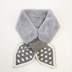 Plush Neck Scarf Soft Warm Winter Bow Tie Scarf