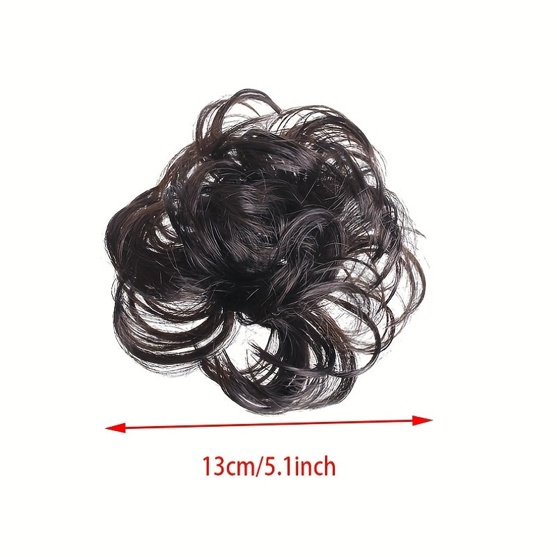 4pcs Messy Hair Bun Scrunchies Curly Chignon Hair Accessories for Women
