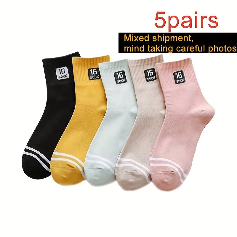 Cartoon Bear Print Socks - Comfy & Breathable Women's Mid Tube Stockings