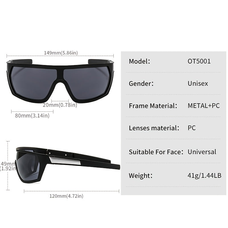 Sports Anti-UV One Piece Sunglasses for Cycling Mountaineering
