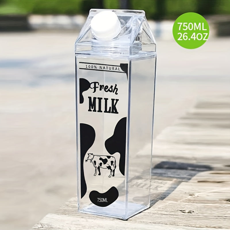 Portable Leakproof Milk Bottle with Cow Pattern