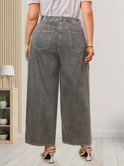  High Rise Wide Leg Jeans