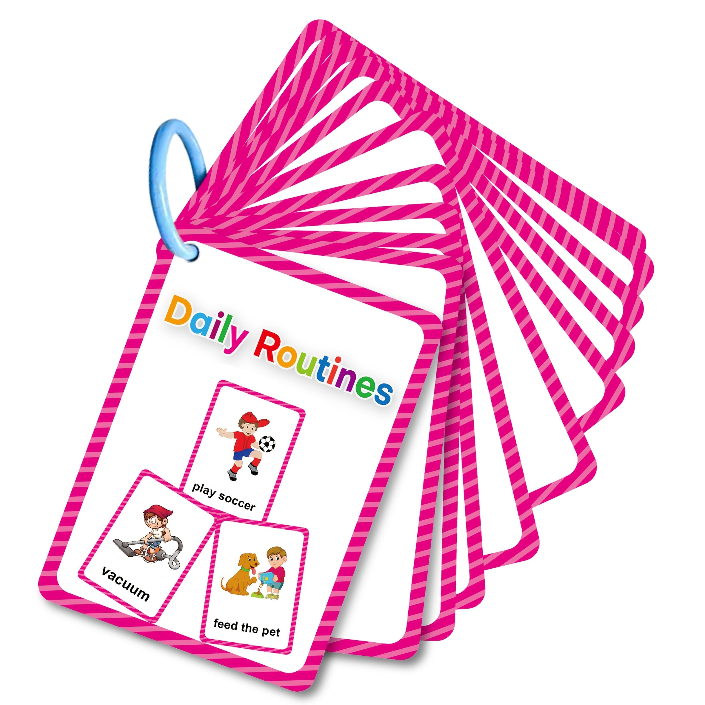 Daily Routines Flashcards for Beginning Reading