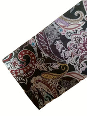  Boho Paisley Print Open Front Cardigan