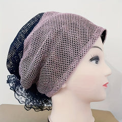 Lace Turban Cap Beanie Ramadan Head Wrap Lightweight Inner Hijab Hats