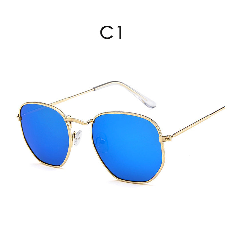 Metal Vintage Polygon Sunglasses