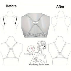 4pcs Invisible Bra Strap Clips Non slip Buckles for Braless Look
