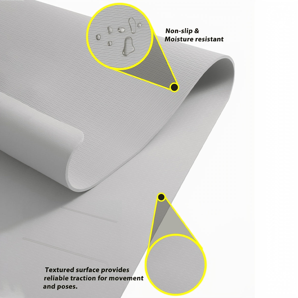 Shock Absorbing Non Slip Yoga Mat for Comfortable Workouts
