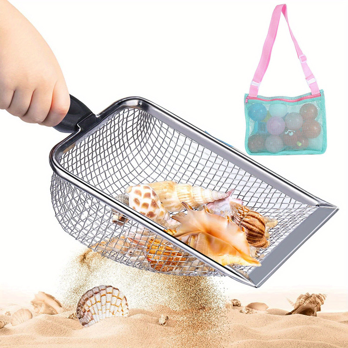 Beach Adventure Kit with Mesh Shovel & Bag