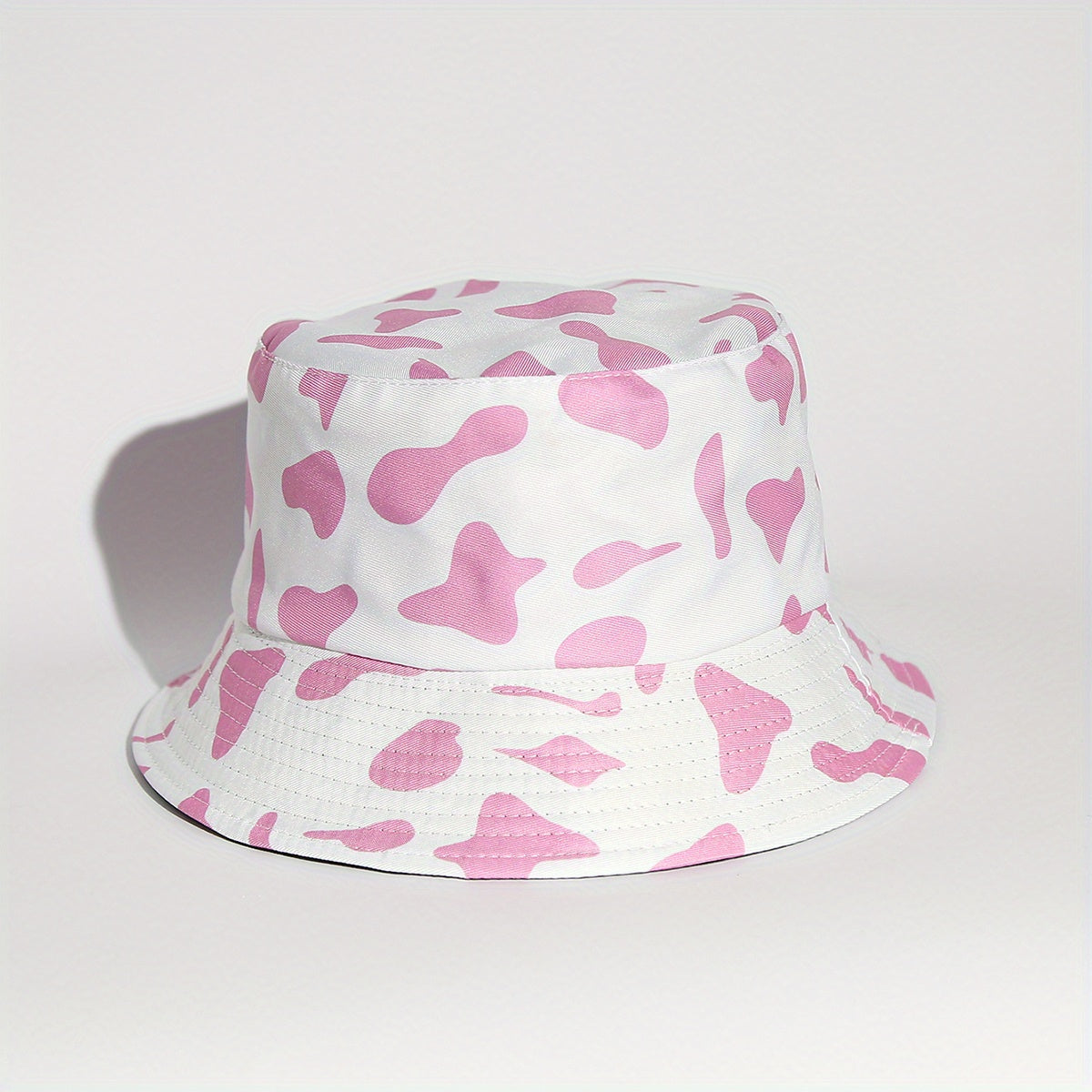 Children's Cow Pattern Double-sided Sun Hat for Outdoor Travel