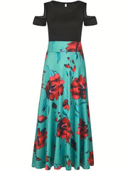  Floral Print Maxi Dress