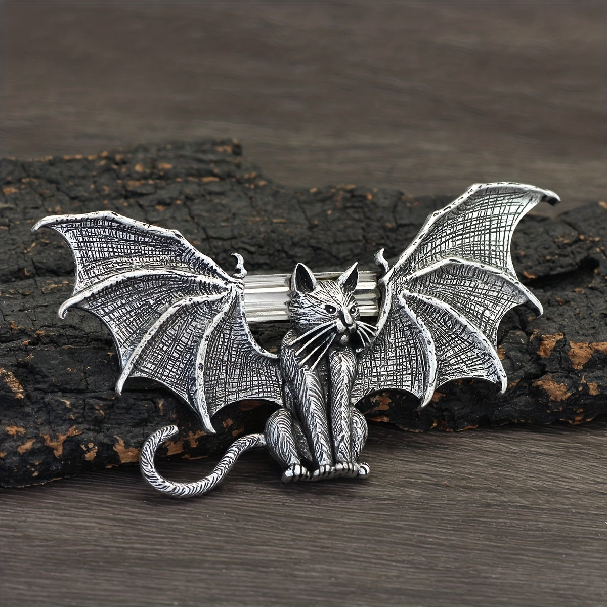 Vintage Witch Pagan Hairpin Dragon Crescent Moon Hairpin Magic Occult Hair Stick