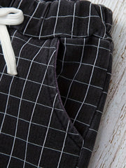 Plaid Joggers Pants Baby Girls Trousers