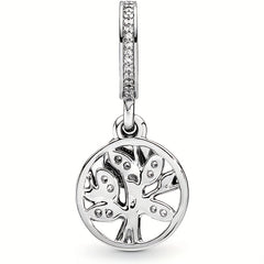 Silver Plated Tree Charm Pendant for Beaded Bracelet