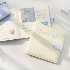Square Magnetic Buckle Book Ins Style Solid Pu Notepad Notebook