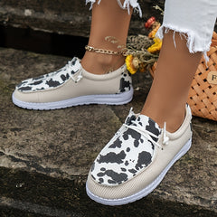 Women's Low Top Canvas Lace Up Flat Casual Shoes Lightweight Sneakers