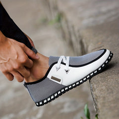 Men's Lace up 2 eye Shoes Breathable Non slip Shoes Men's Shoes