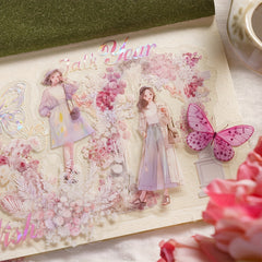 20pcs Literary Flower Arch Sticker Pack