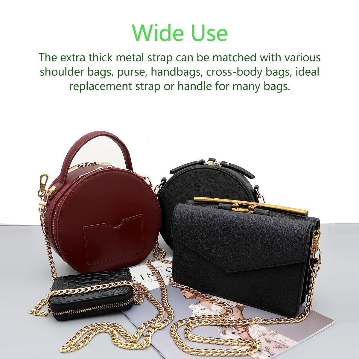 Metal Shoulder Bag Strap Replacement DIY Chain Travel Accessories