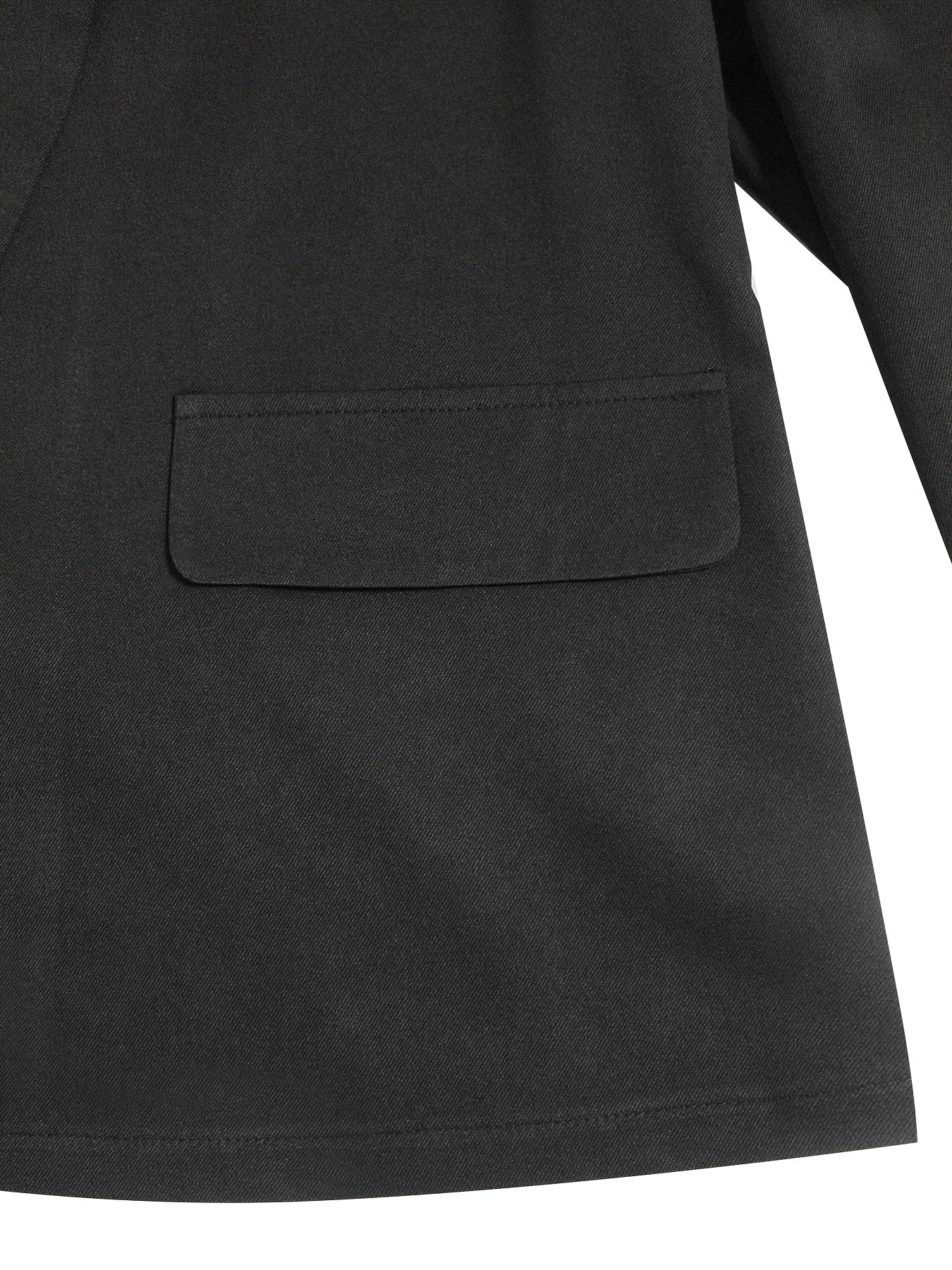  Solid Long Puff Sleeve Blazer With Lapel Collar