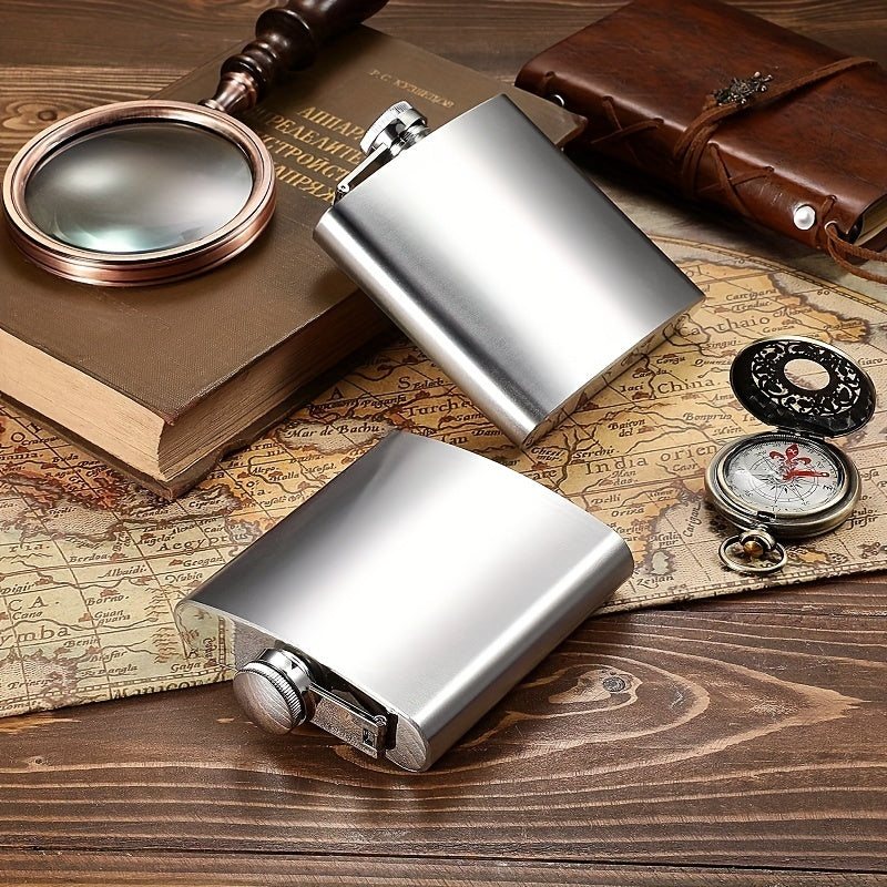 Stainless Steel Hip Flask Portable Alcohol Bottle for Adventures Whisky Vodka
