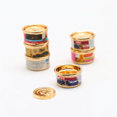 3pcs Dog and Cat Food Cans 1:12 Dollhouse Mini Pet Scene Model
