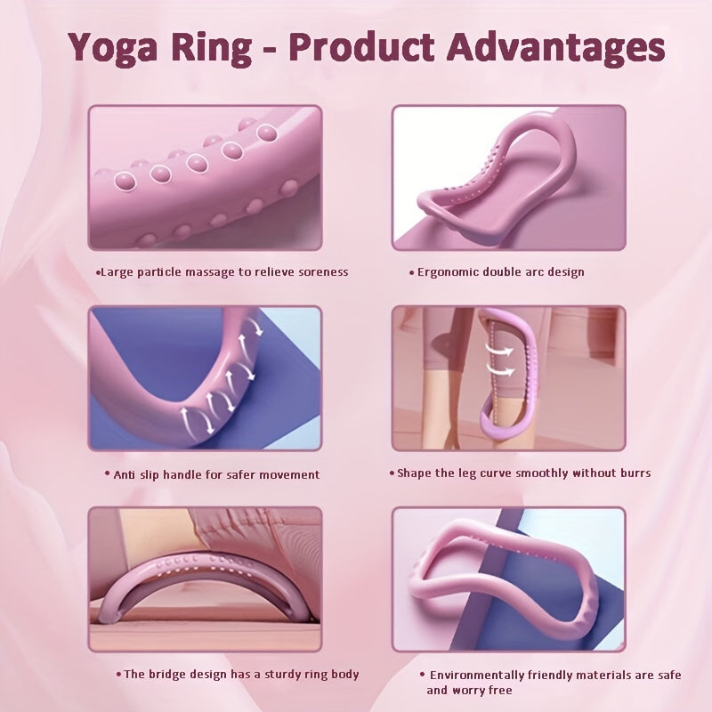 Pilates Mini Exercise Ball and Massage Stretch Ring Set for Workouts