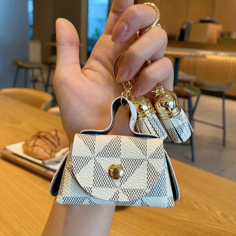 Mini Vintage Print Coin Purse Retro Key Holder Bag