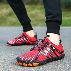 Women's Striped Graphic Lace-up Running Shoes