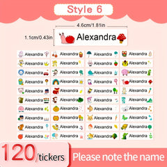 Transparent Custom Name Sticker Waterproof Label Children School Stationery